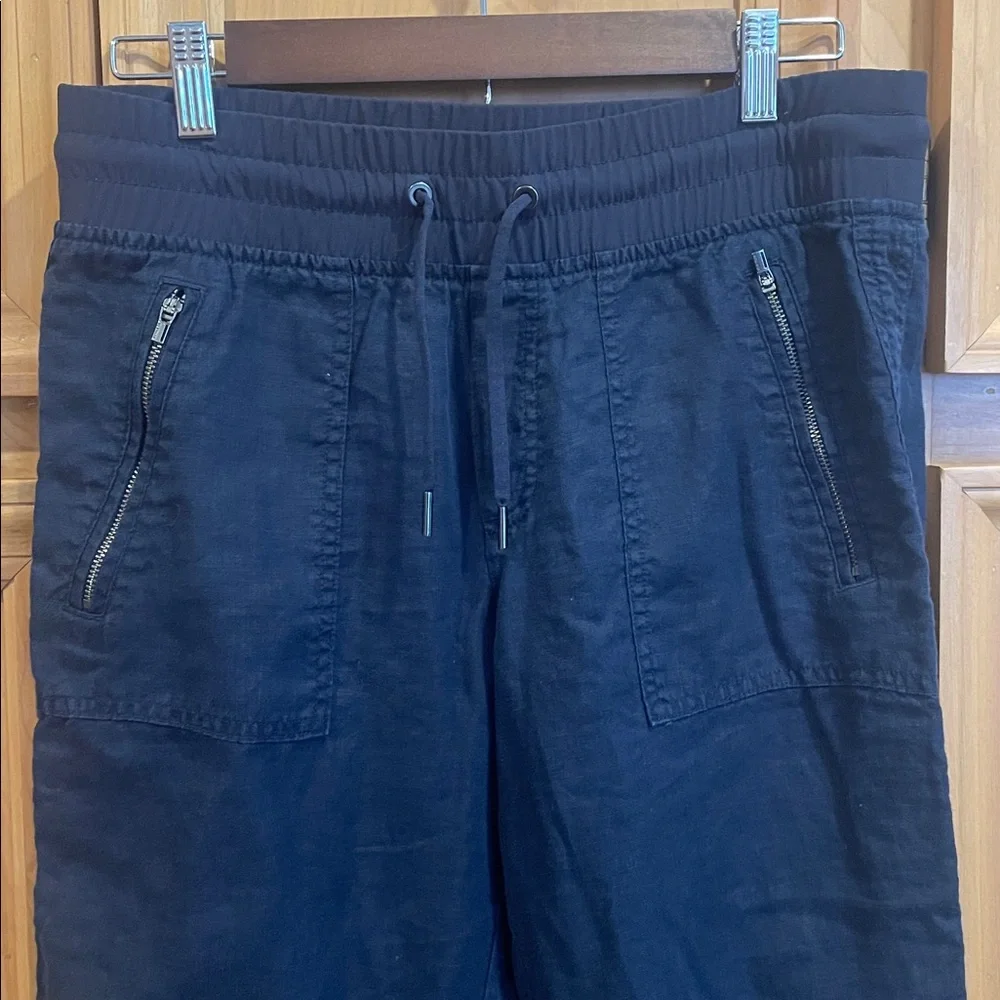 Athleta Cabo Linen Pants size 6 navy - Picture 3 of 11